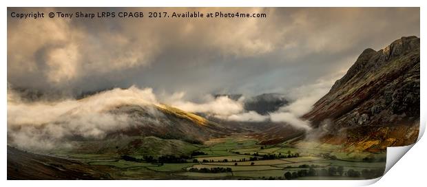 GREAT LANGDALE, CUMBRIA IN EARLY MORNING MIST Print by Tony Sharp LRPS CPAGB