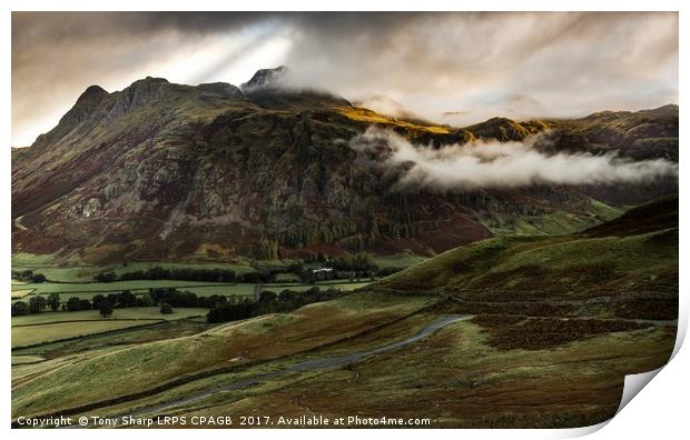 CLOUD IN THE GREAT LANGDALE VALLEY Print by Tony Sharp LRPS CPAGB