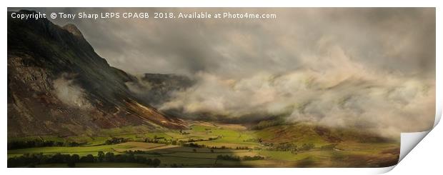 EARLY MORNING MIST IN THE LANGDALE vALLEY, cUMBRIA Print by Tony Sharp LRPS CPAGB