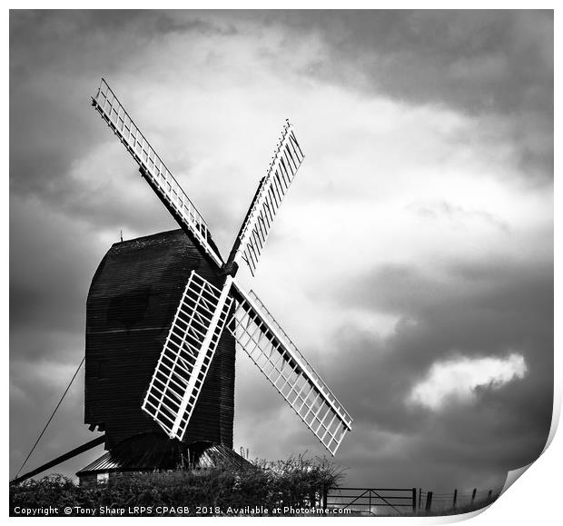 ISOLATED -WINDMILL, ROLVENDEN, KENT Print by Tony Sharp LRPS CPAGB