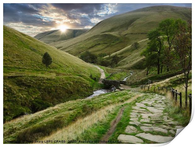 TOWARDS THE SUNSET - PEAK DISTRICT DERBYSHIRE Print by Tony Sharp LRPS CPAGB