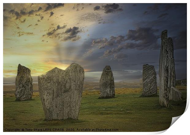 CALLANISH STANDING STONES - ISLE OF LEWIS  Print by Tony Sharp LRPS CPAGB