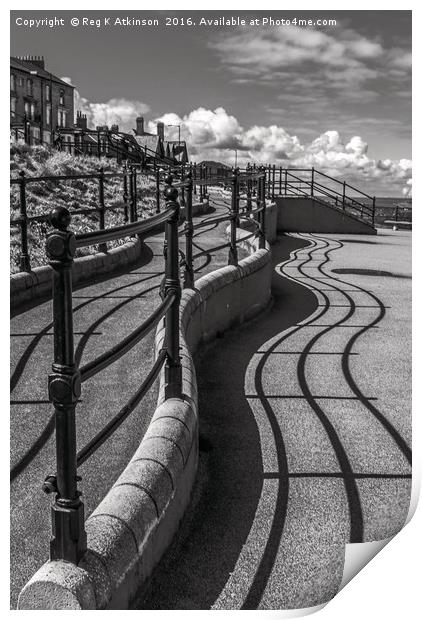 Saltburn Parallel Lines Print by Reg K Atkinson