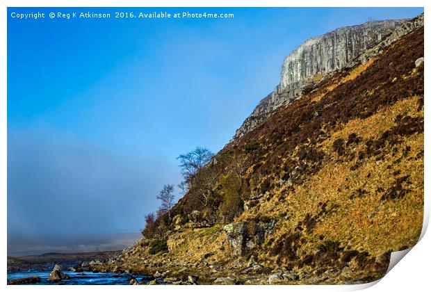 Falcon Clints Above The Tees Print by Reg K Atkinson