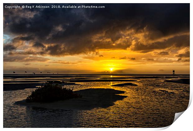Sunrise, Gorriones,  Costa Calma Print by Reg K Atkinson
