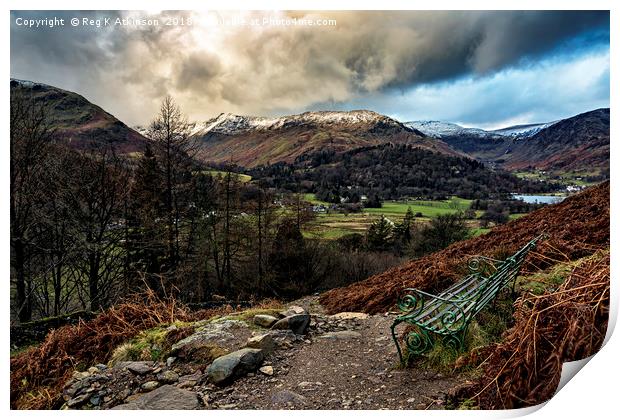 A View Over Patterdale Print by Reg K Atkinson