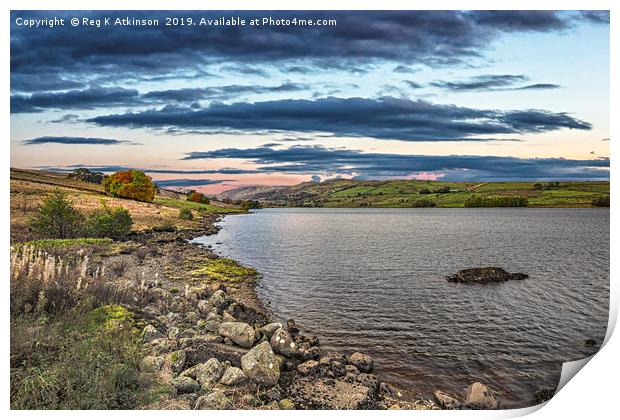 Sleddale Valley Sunset Print by Reg K Atkinson