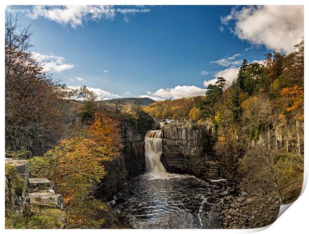 Autumn at High Force Print by Reg K Atkinson