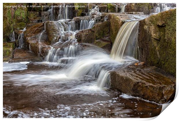 Hareshaw Linn Print by Reg K Atkinson