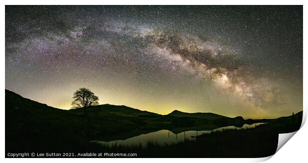 Milky Way over Snowdon Print by Lee Sutton
