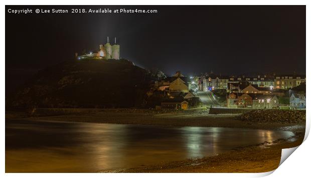Criccieth at night Print by Lee Sutton