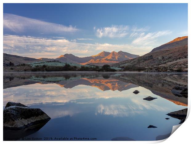 Snowdon Reflections Print by Lee Sutton