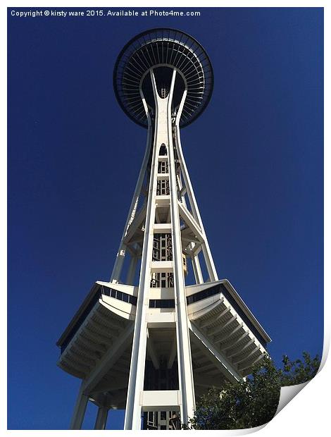  Seattle Space Needle Print by kirsty ware