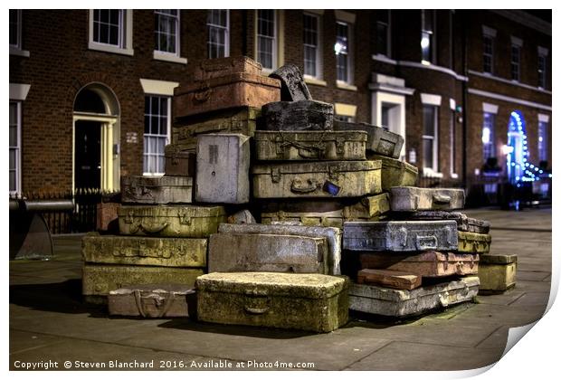Concrete cases stacked colour  Print by Steven Blanchard
