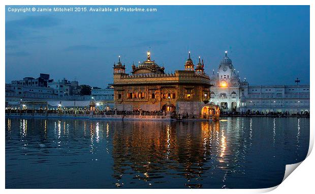 The Golden Temple Print by Jamie Mitchell