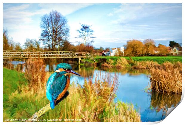 Fishing in Sudbury Print by Ian Merton