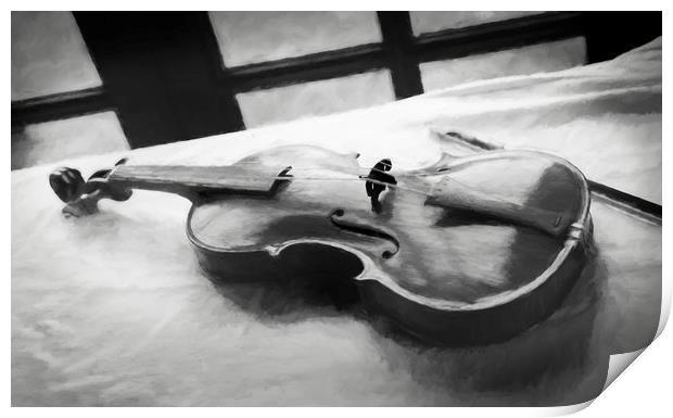 Violin Print by Ian Merton