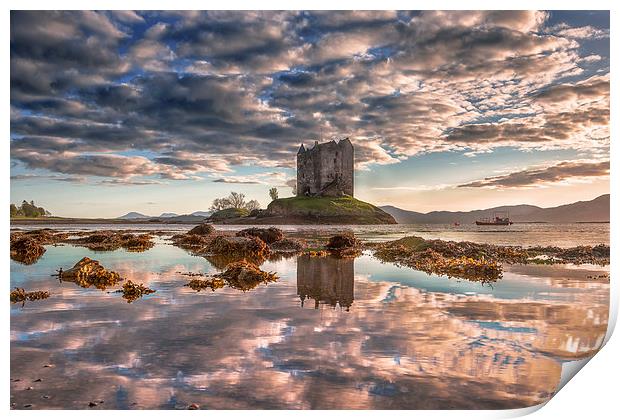  Castle Stalker Reflected Print by Nick Rowland