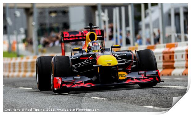 Red Bull Racing Car at Ignition Festival Glasgow Print by Paul Tipping