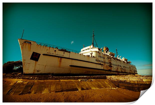 Old Liner Ship Print by S Fierros