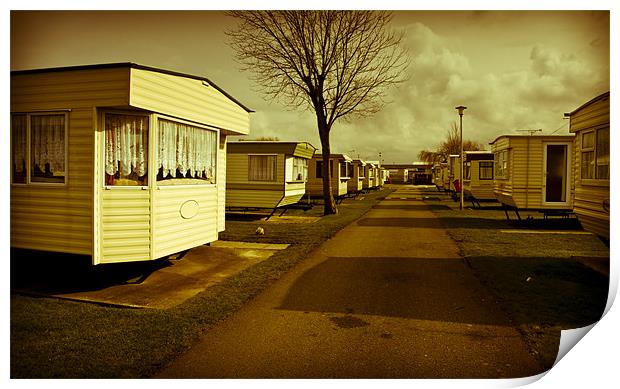 Caravan site Print by S Fierros