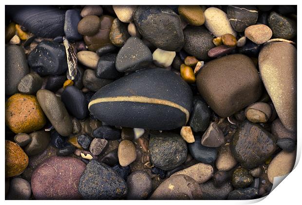 Beach pebbles Print by S Fierros