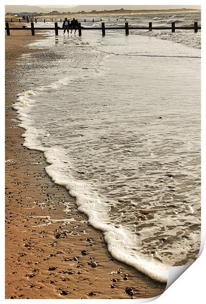 Beach waves Print by S Fierros