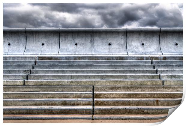 Seafront Steps Print by Alice Gosling