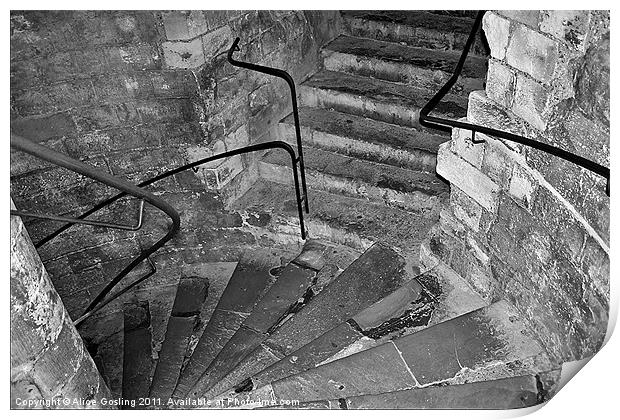 Dover Castle Steps Print by Alice Gosling