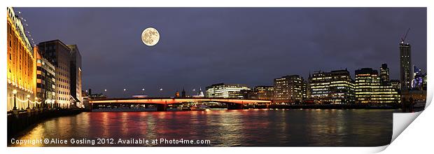 London Bridge Panorama Print by Alice Gosling