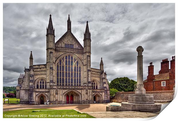 Winchester Cathedral Hampshire Print by Alice Gosling
