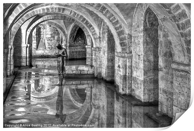 Winchester Cathedral Crypt Print by Alice Gosling