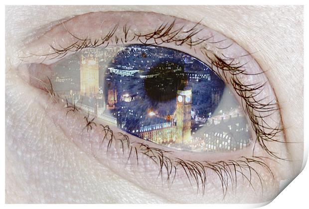 The London Eye Print by Alice Gosling