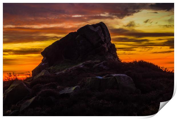 ROCKFACE AT SUNRISE Print by craig baggaley