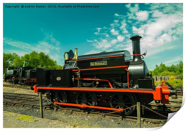 Sir Berkeley 0-6-0 Saddletank Locomotive Print by andrew blakey