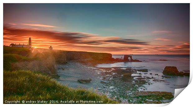 Majestic Summer Solstice Sunset Print by andrew blakey