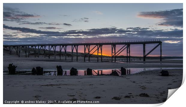 The Forgotten Legacy of Steetley Pier Print by andrew blakey