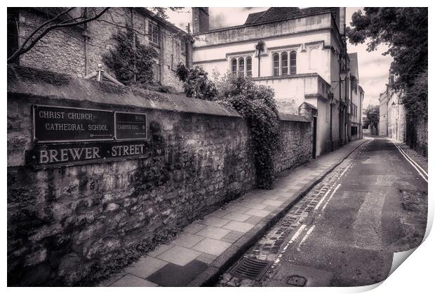 Brewer Street, Oxford Print by Richard Downs
