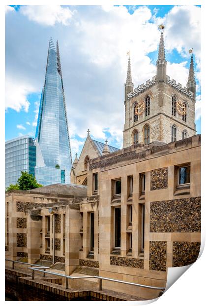 Southwark Cathedral Print by Richard Downs