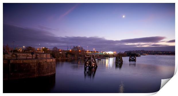 Cardiff Bay Twilight Print by Richard Downs