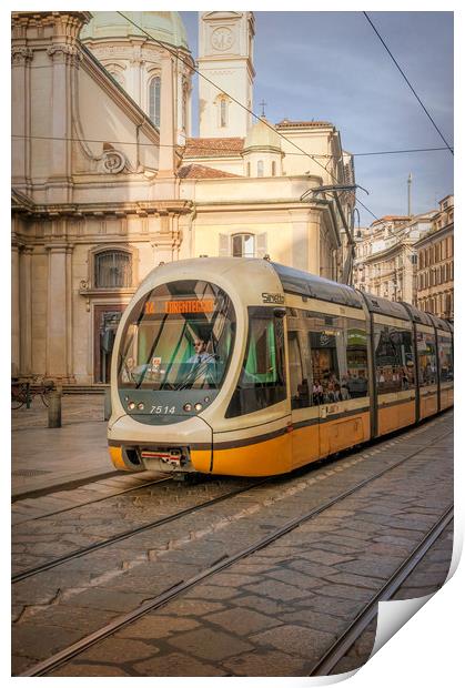 Milan Tram#3 Print by Richard Downs