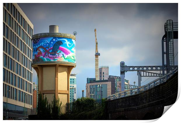 Water Tower Print by Richard Downs