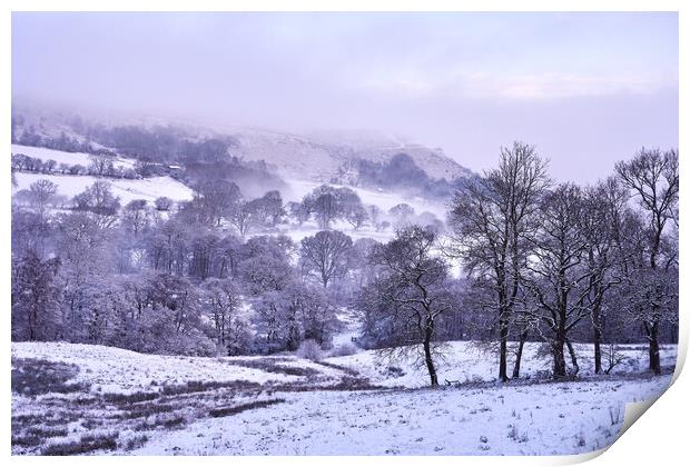 Fresh Morning Snow winter scene Print by Richard Downs