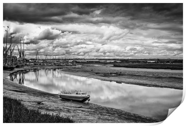 The Boats of Maldon Estuary in Summer Print by John Williams