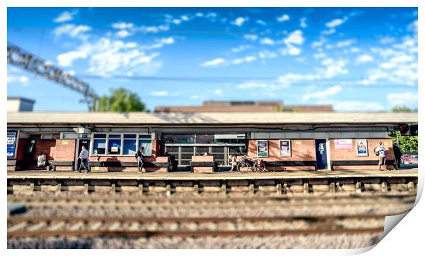 Miniature People at the Station Print by John Williams