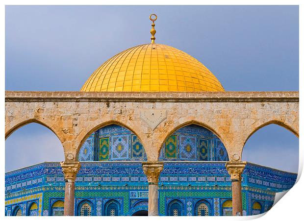 Dome of the rock Print by Kobby Dagan