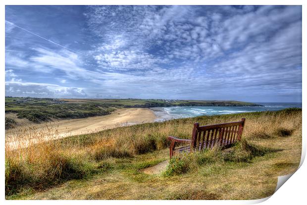 Dreaming of Pentire Beach Print by David Stanforth