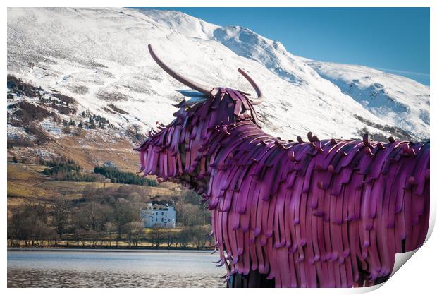 Highland Cow Sculpture Print by Willie Cowie