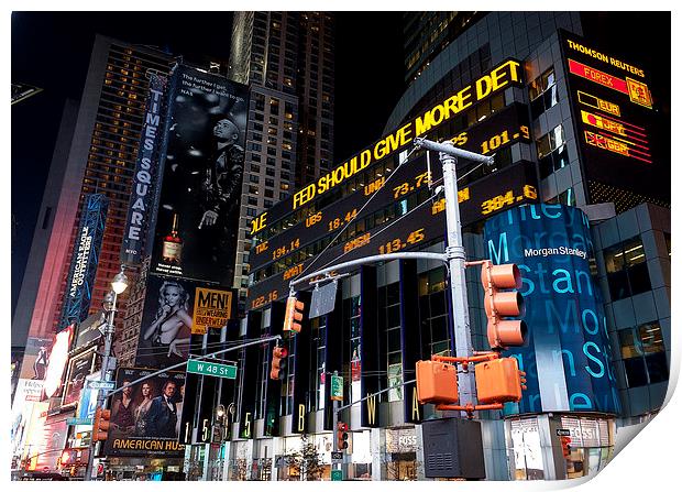  Time Square Print by Martin Hopkins