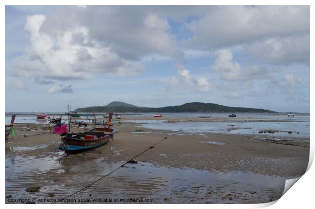 Low Tide at Rawai Print by Annette Johnson
